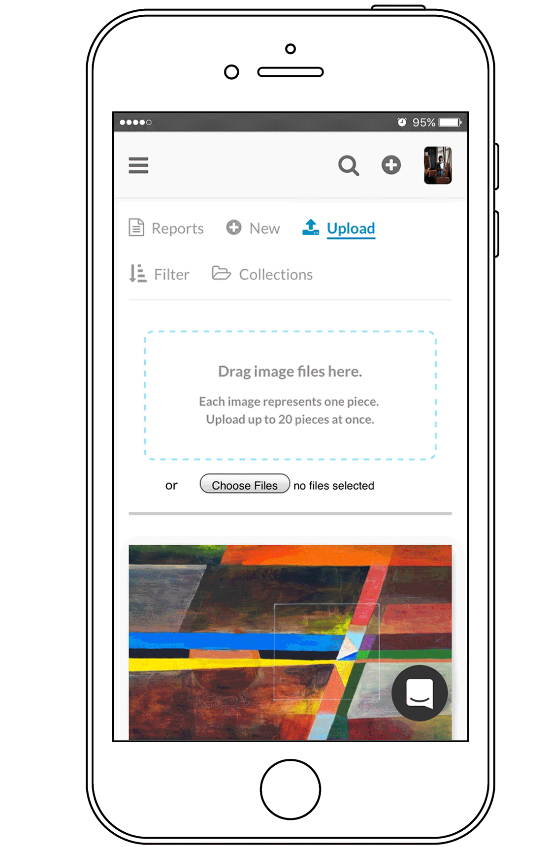 Mobile access to art collection in the cloud