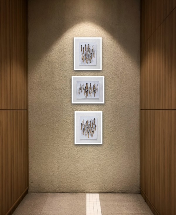 Estudio sonoro para Instrumento (representación gráfica del sonido de los machetes al chocar entre sí) (3 dibujos #108, #135 y #136) by Miguel Rodriguez Sepulveda