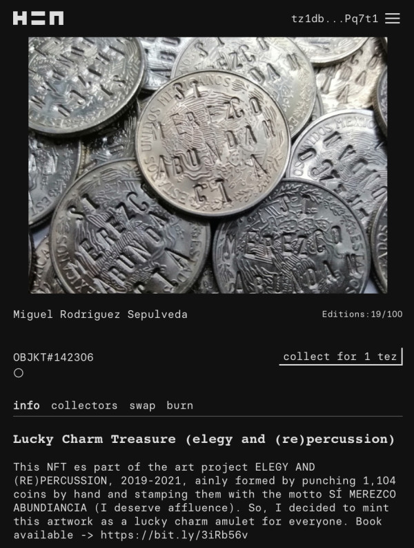 Lucky Charm Treasure (elegy and (re)percussion)