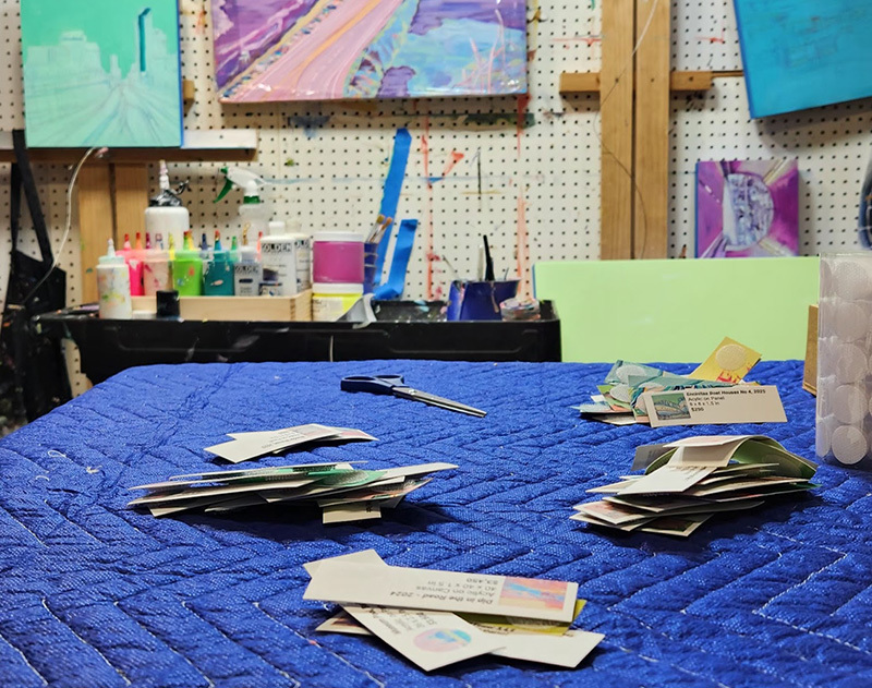 Price tags for artworks