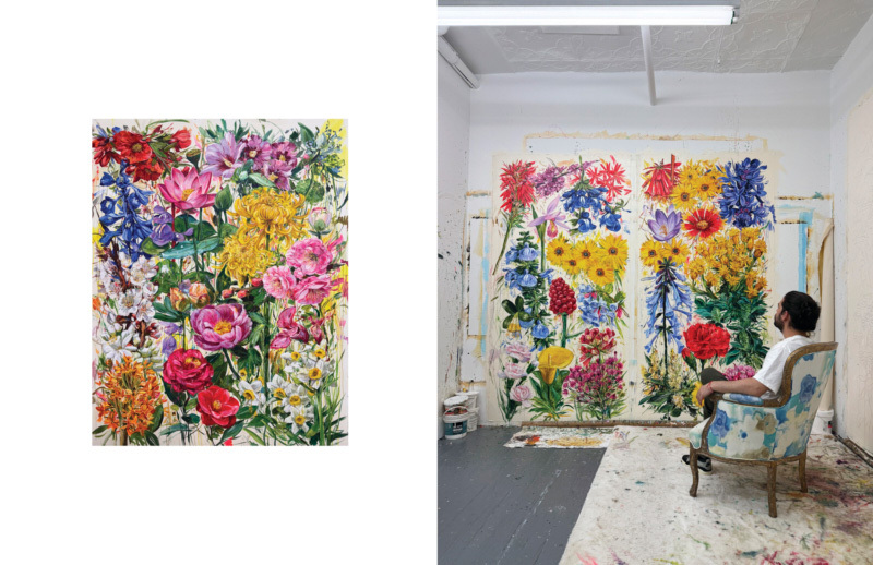 A painter in his studio