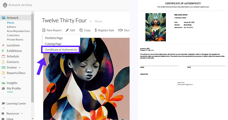 Certificate of Authenticity