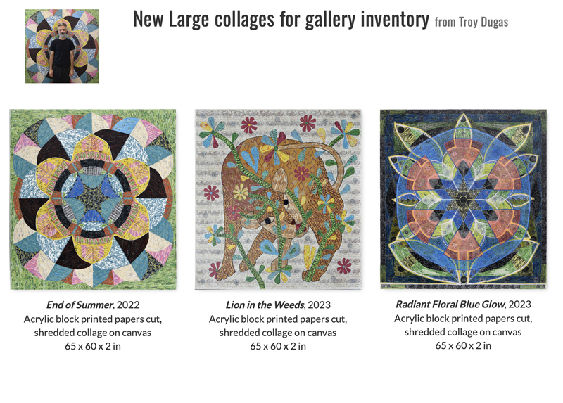 An example of an online viewing room, or Private Room on Artwork Archive from artist Troy Dugas with his work.