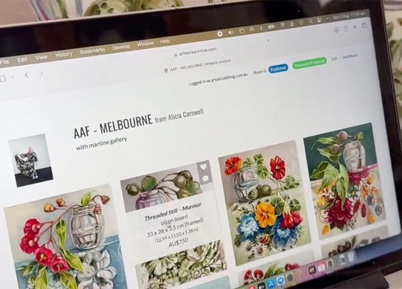 An artist's Private Room on Artwork Archive