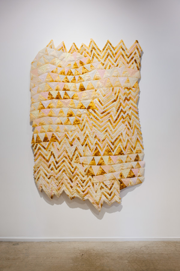 Pieced Landscape 6 (Annatto 3) by Regina Durante Jestrow