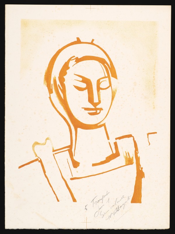 Lucretia (Color separation plate proof) by Françoise Gilot