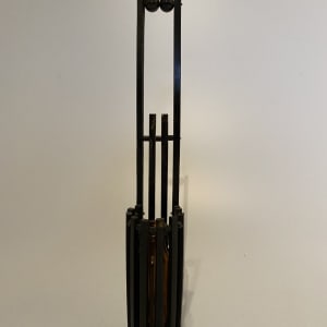 Lacquered hanging ikebana vase