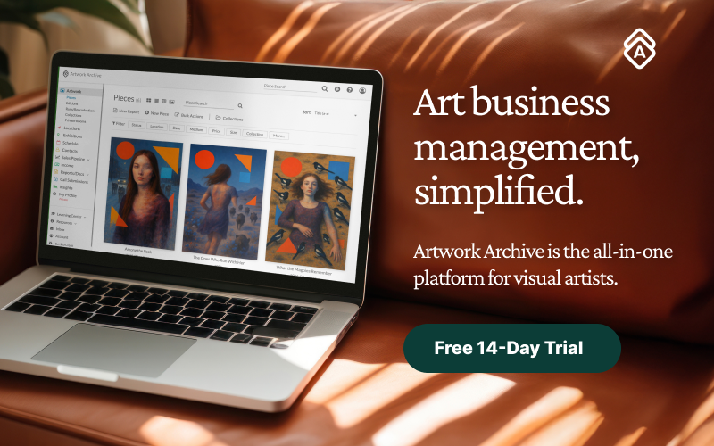 An ad for Artwork Archive: Start a free trial today
