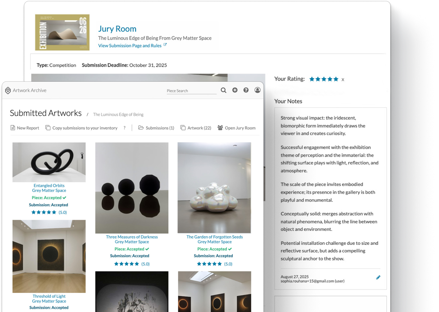 Call for Entry Jury Room Interface