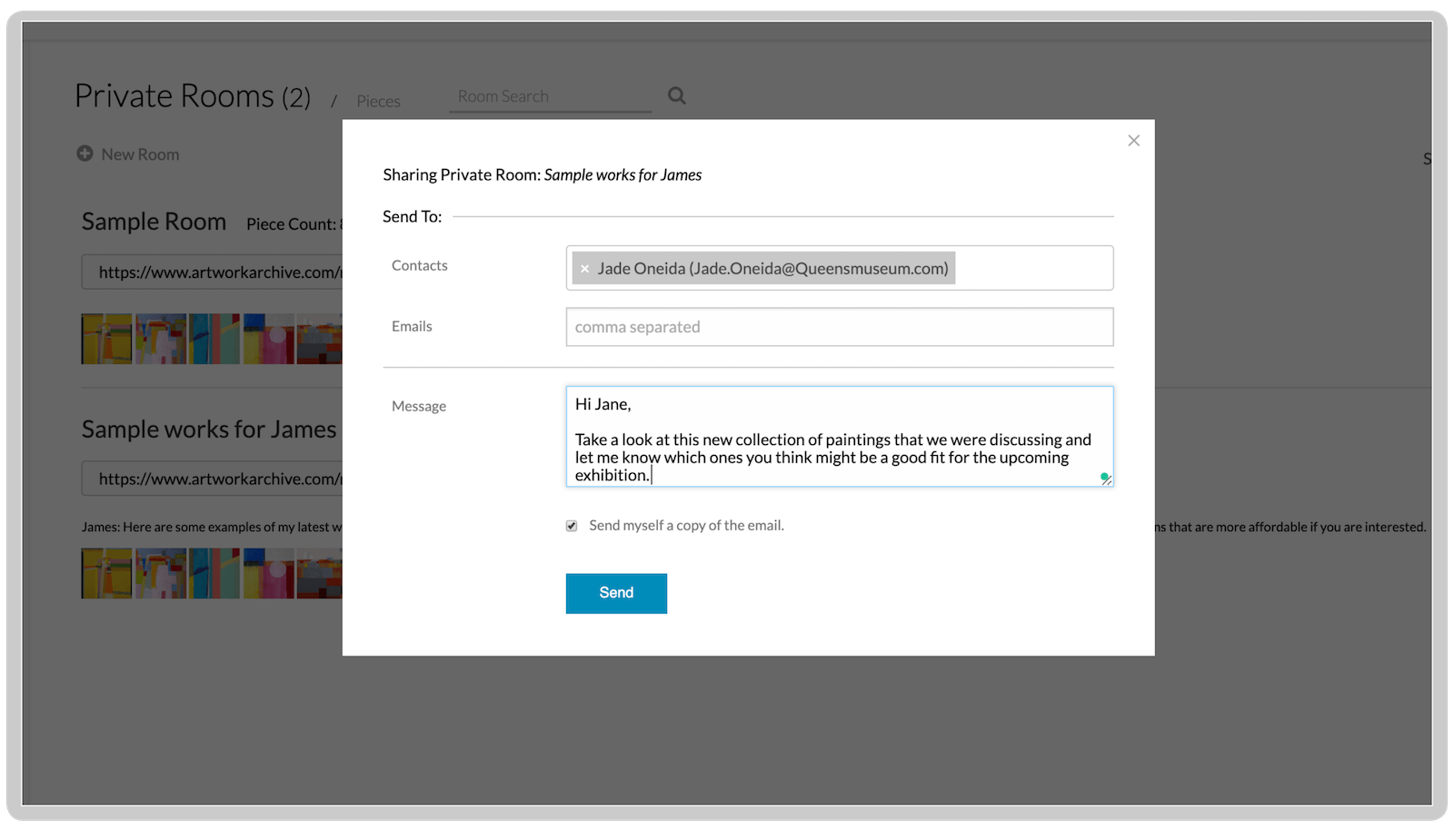 Private room sharing options